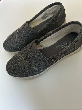 BOBS from Skechers Women's Charcoal Gray Slip-On Flats